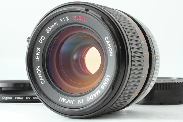 Concave "A" Canon FD 35mm f/2 SSC s.s.c. MF Lens From JAPAN [Near MINT+++]