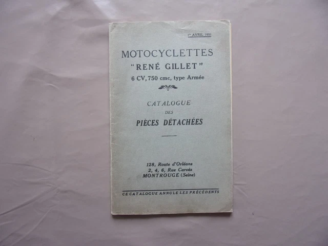 Catalogue Pièces Détachées 1931 : Moto, Vélo, Bougies, Cycles – Édition Originale Illustrée