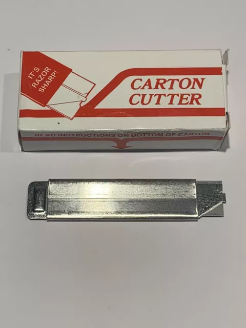 Carton Box Razor Blade Cutter Compact Utility Knife (12 Cutters) Made in USA