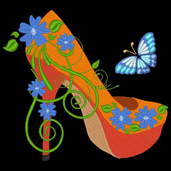 Fashionista Shoes - 30 Machine Embroidery Designs (Azeb) 5