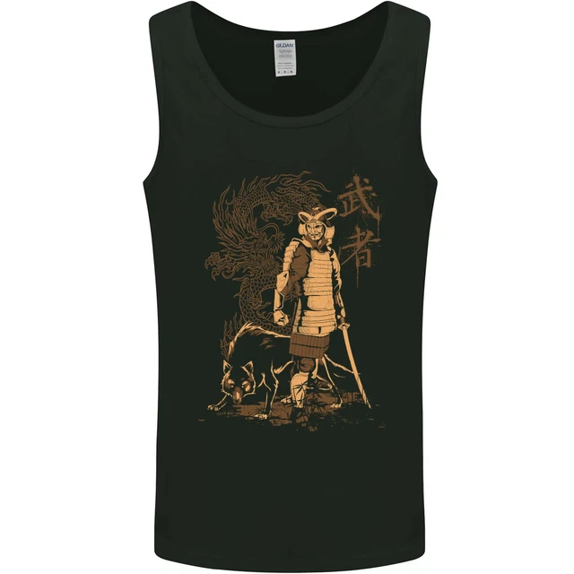 Dragon Warrior Wolf Dragon MMA Samurai Mens Vest Tank Top