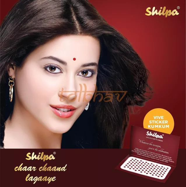 Shilpa Vive Pegatina Kumkum Bindi Tatuajes Talla 2 ,2.5 ,3 ,4 ,5 ,6 ,7 ,8 Roja