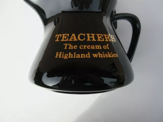 Wade black pottery china Teachers Cream of Highland Whisky bar spirits water jug