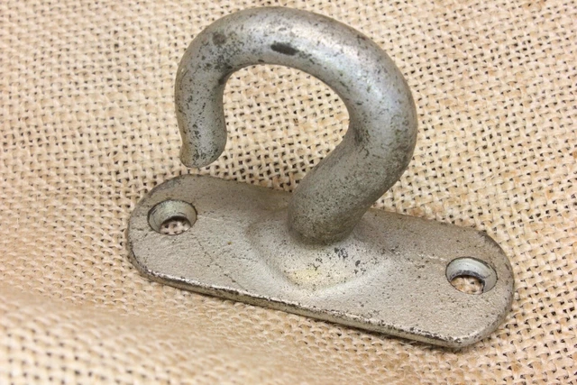 Old Plant Hook Porch Lamp Ceiling Wash Line Galvanized Vintage Cast Iron unused
