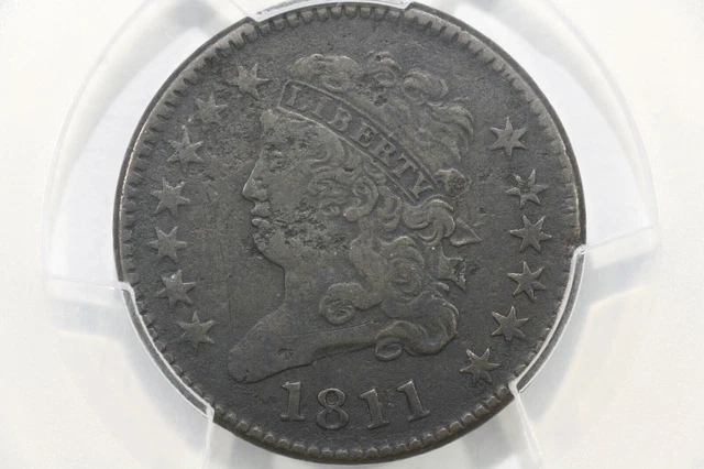1811 Classic Head Half Cent, PCGS VF Details (Environmental Damage), Key Date