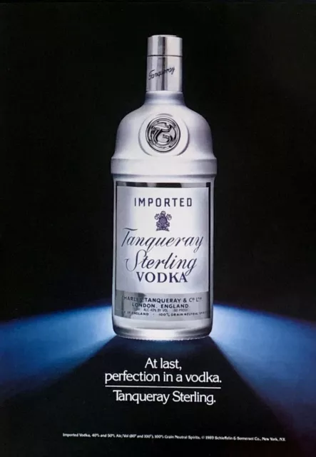 1989 TANQUERAY STERLING At Last, Perfection in a Vodka Vintage PRINT AD