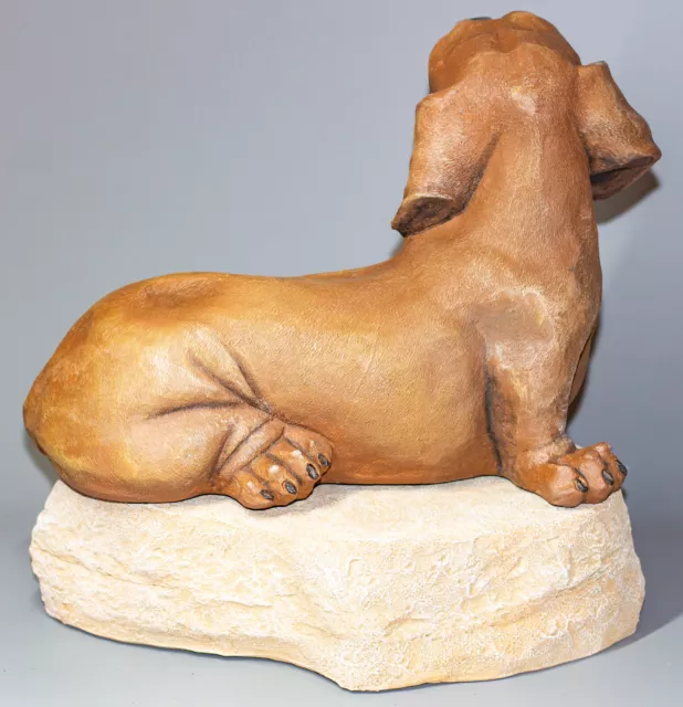 Cremation Urn Dachshund Pet Memorial Stone Figurine Dog Loss Animal Grave Marker 3