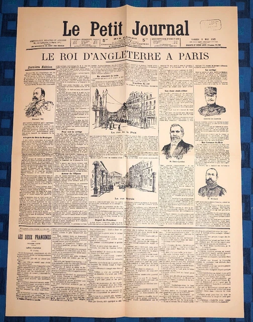 LE PETIT JOURNAL N°1197 du 26/10/1913" ROI D'ESPAGNE / CATASTROPHE DU