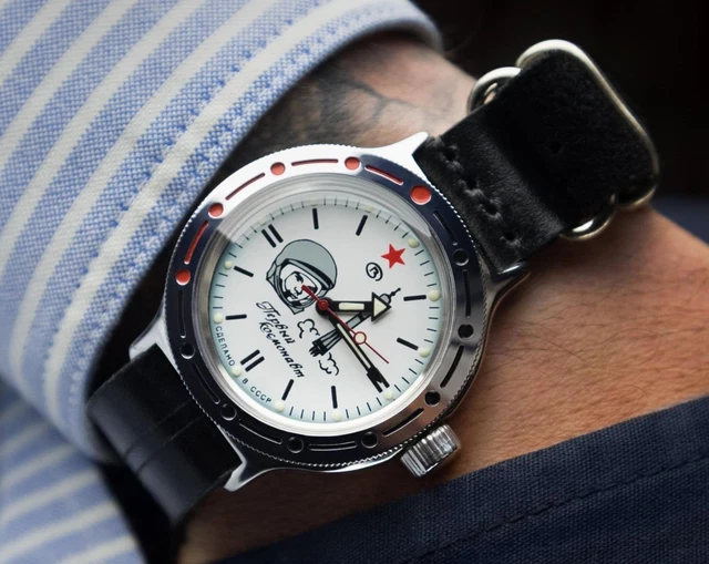 OROLOGIO VINTAGE VOSTOK Yuri Gagarin Meccanico Russo Sovietico URSS ...