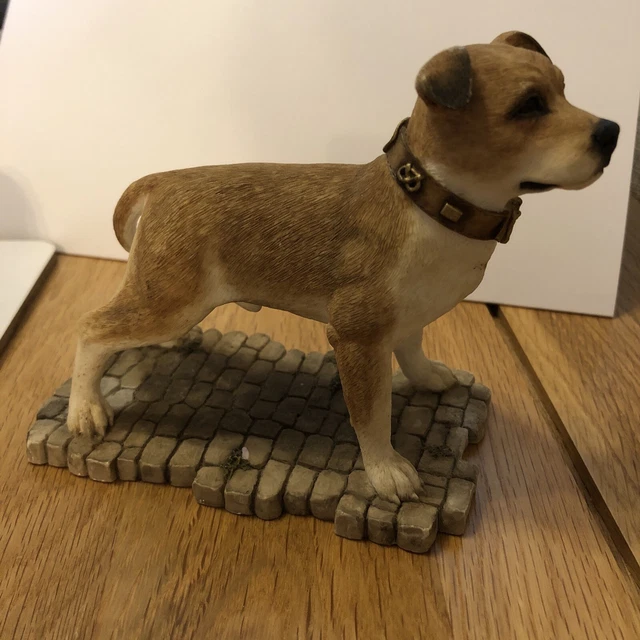 Vintage  Standing Staffordshire Bull Terrier 55158 Hand Painted & Hand Crafted