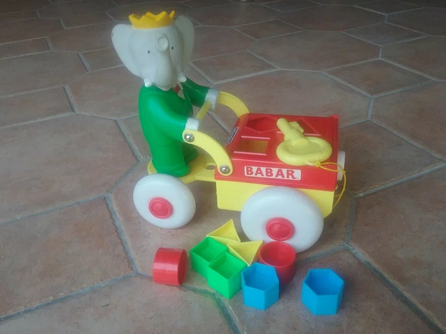 Jouet à Tirer Vintage Éducalux - Double Chien En Bois Et Plastique - Rétro Années 60-70 - Made In France