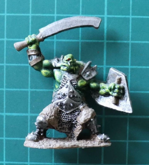 Reaper Dark Heaven Miniature - Orc Slayer With Axe And Shield, 25mm Heroic Scale Unpainted Figure