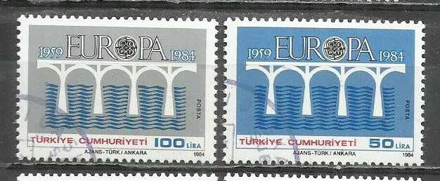 938-Serie Completa Turquia Europa 1984 Nº 2425/2426