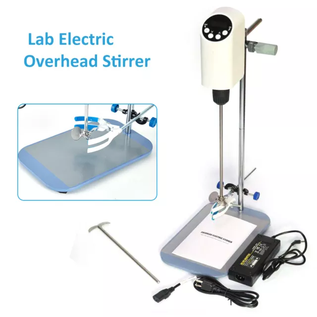 40L Lab Electric Overhead Stirrer Mixer Agitator Homogenizer + Digital Display