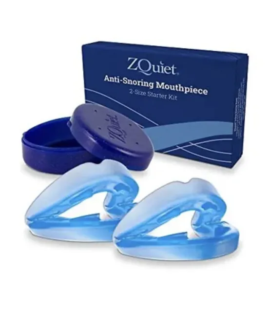 ZQuiet, Anti-Snoring Mouthpiece, Starter Pack with 2 Sizes, Living Hinge & Op...