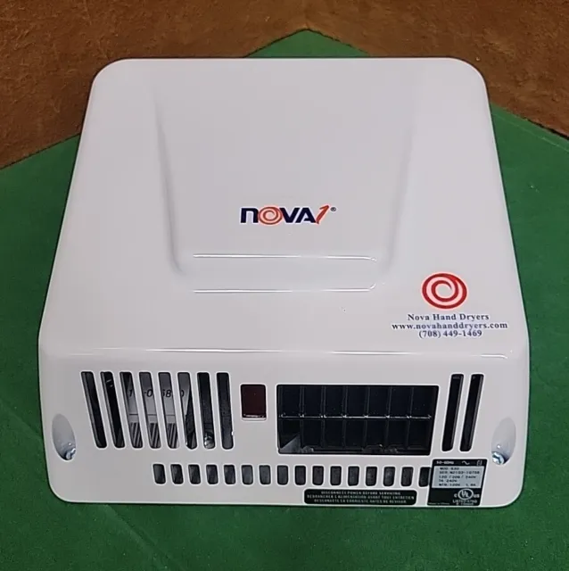 NOVA 1 (Model 0830) by WORLD White Alum Hand Dryer (110V-240V); New In Box