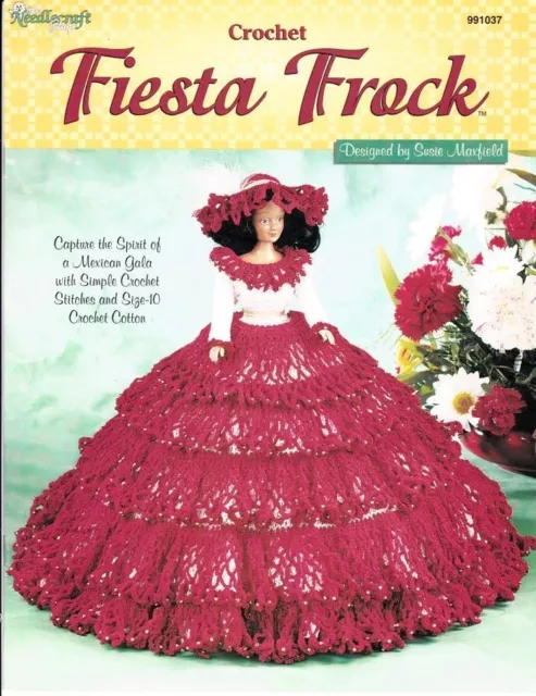 New Beautiful Crochet Fiesta Frock Fashion Doll