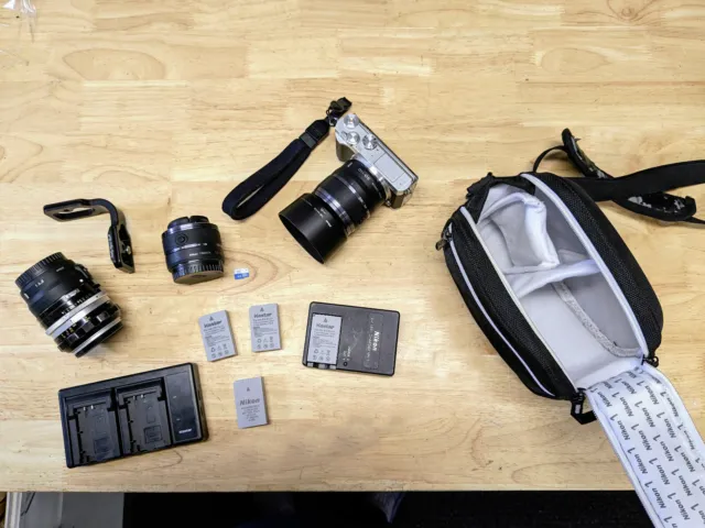Pristine Bundle Nikon 1 J5 Mirrorless Digital Camera + 3 Lenses And Extras