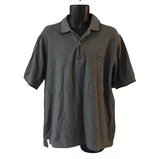 Arnold Palmer Mens Polo Shirt Large Grey Embroidered Logo Golf Classic