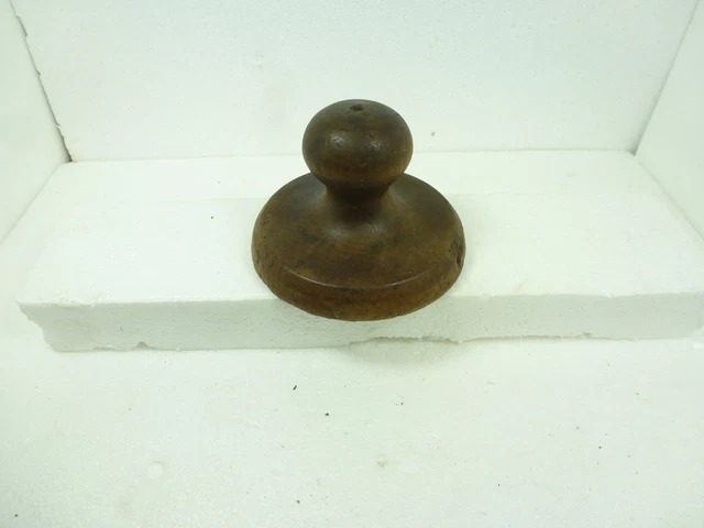 Antique 19th Century Hand Carved Maple Butter Mold Thistle Motif 
