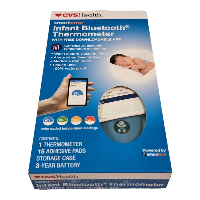 CVS HEALTH Smarttemp Infant Bluetooth w/ free app Continuous Monitoring