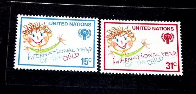 United Nations 1979 Un Year Of The Child Issues In Set Of 2 Fine M/N/H