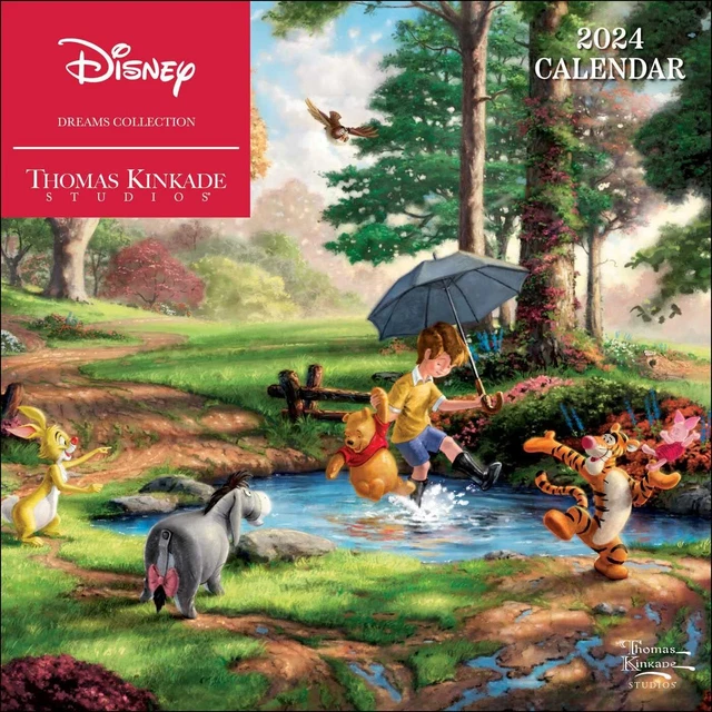 THOMAS KINKADEDISNEY 2024 MINI WALL CALENDAR 7x7 BRAND NEW
