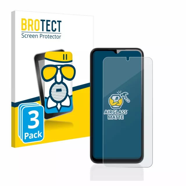 3x pellicola vetro blindato Brotect opaca per Oukitel C31 Pro pellicola vetro protettivo