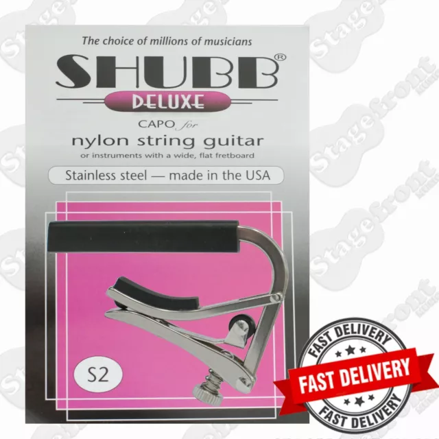 Shubb S2 Deluxe Stainless Steel Capo For Nylon String Guitars