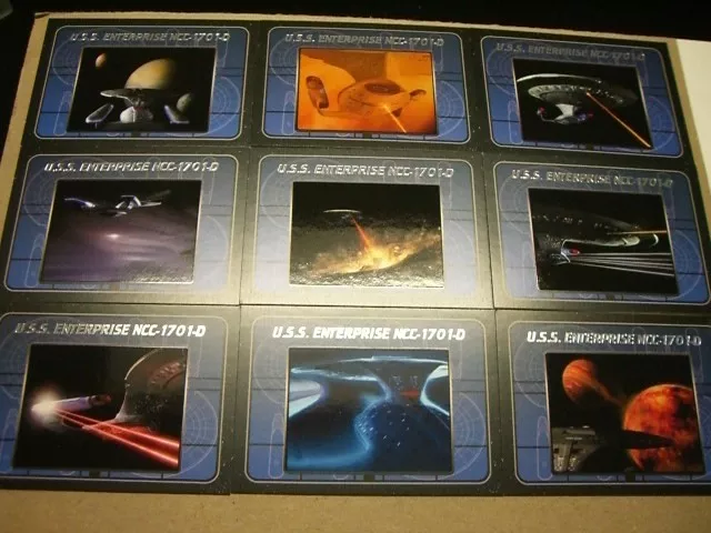 Complete Star Trek The Next Generation Series 2 9 Card Enterprise Insert Set TNG