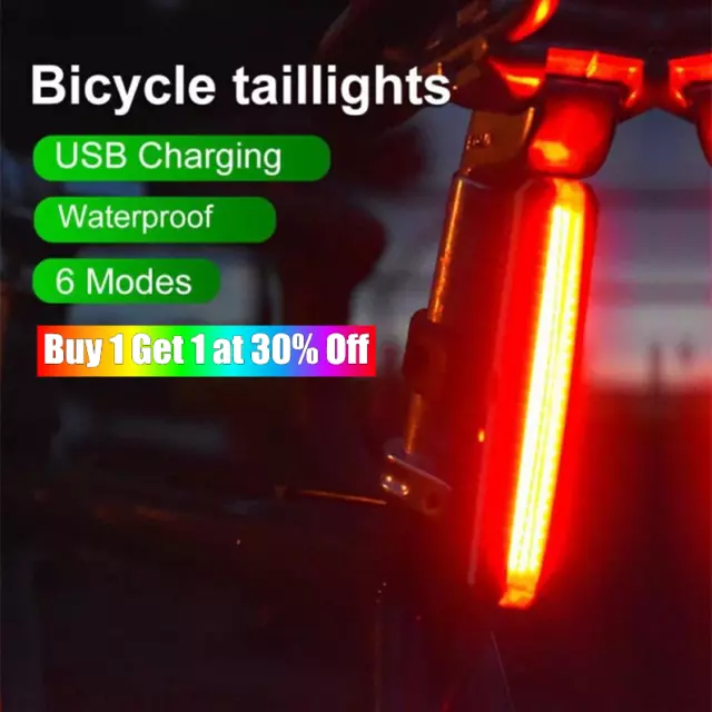 Rechargeable Rear Bike Lights Back Bicycle Light Set LED Front USB Waterproof UK