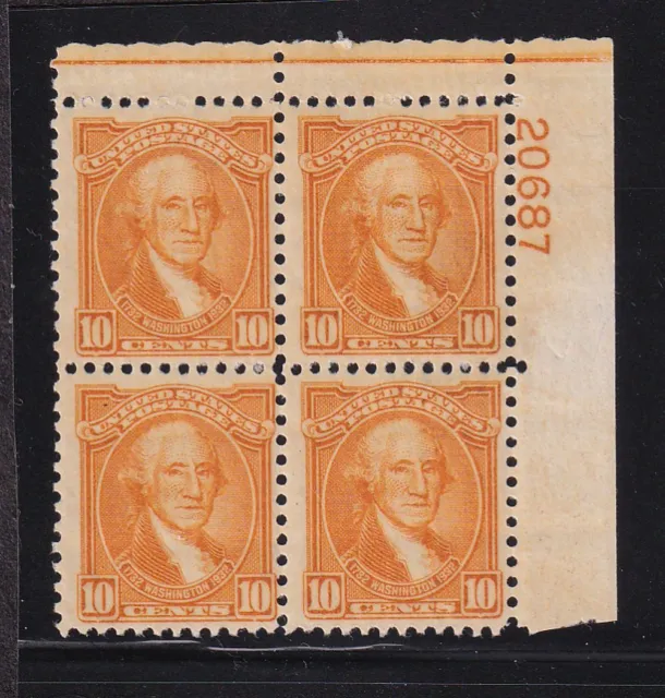 1932 Washington Bicentennial Sc 715 MLH full OG plate block CV $85 (K5