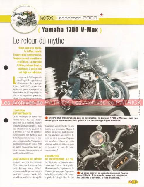 YAMAHA 1700 V-Max 2009 (Vmax) Joe Bar Team Fiche Moto #008253