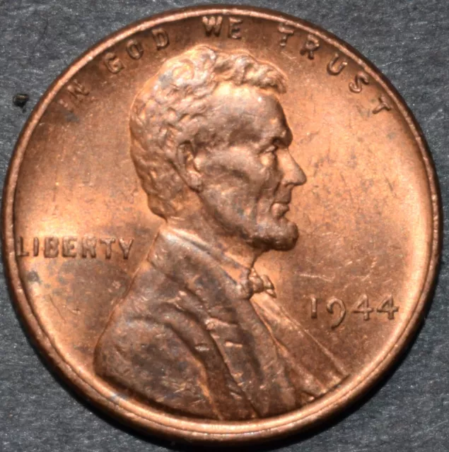 1944 P Lincoln Wheat Cent Choice Brilliant Uncirculated BU Toning Penny - 20Z