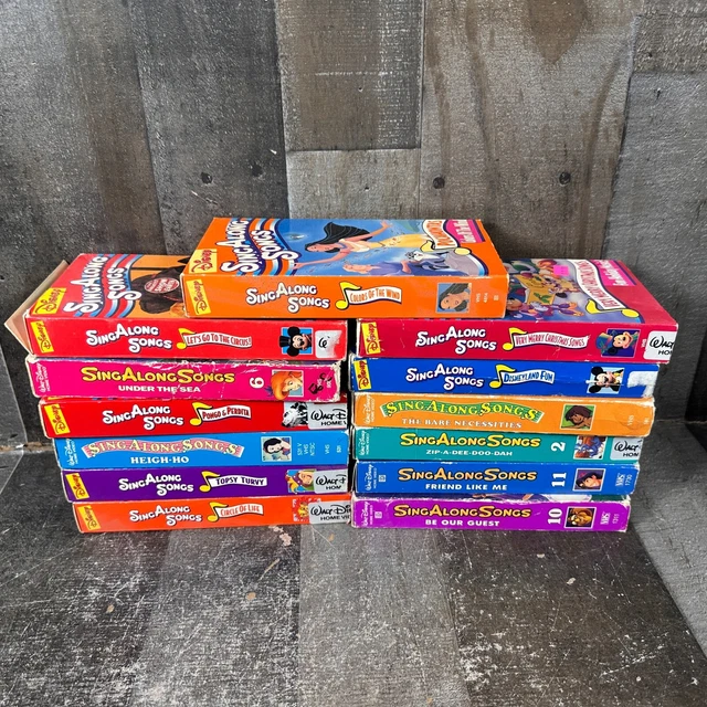 DISNEYS SING ALONG Songs VHS Lot Of 13 - Original Versions 80s 90s £34.
