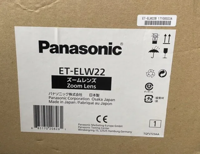 Panasonic ET-ELW22 Short Throw Zoom Lens for PT-EZ770/EZ580