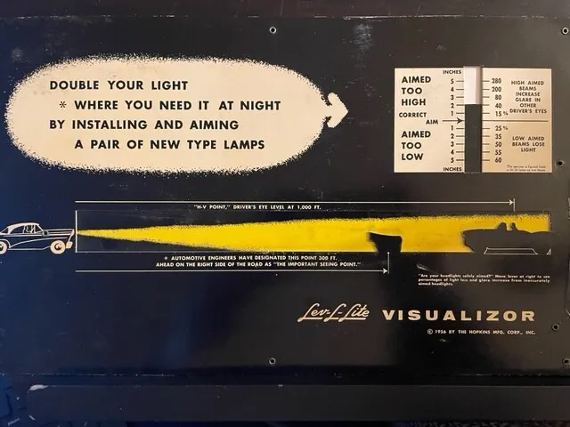 Lev L Lite Visualizer Advertising Car Vtg vehicle adv Movable guide works 1956
