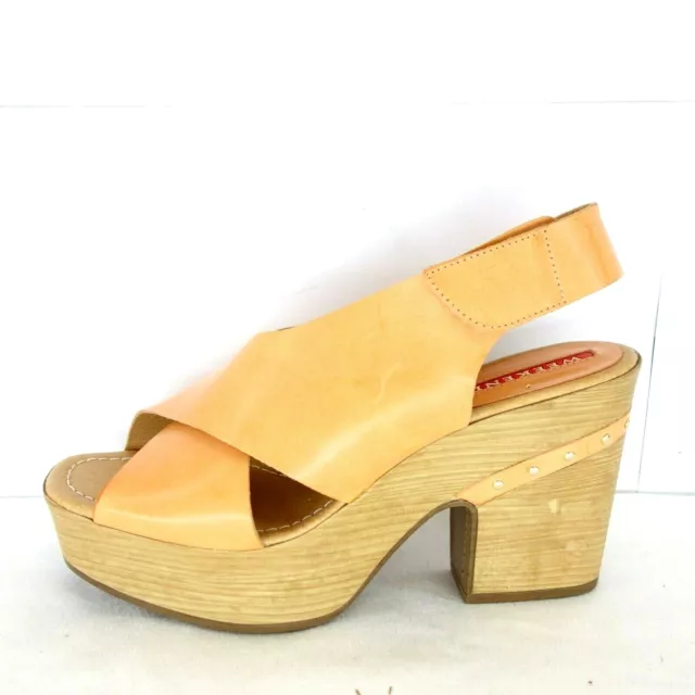 Weekend Pedro Miralles Chaussures Femmes Sandales Plateau Sabots Gr 41 Cuir Np