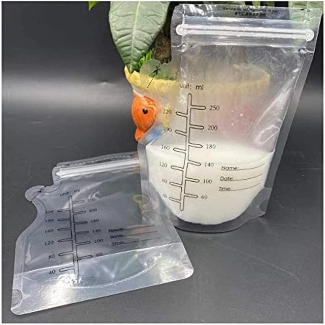 Paquete de 30 bolsas de almacenamiento de leche materna, bolsa de almacenamiento de leche materna fácil de verter, bolsa de leche,