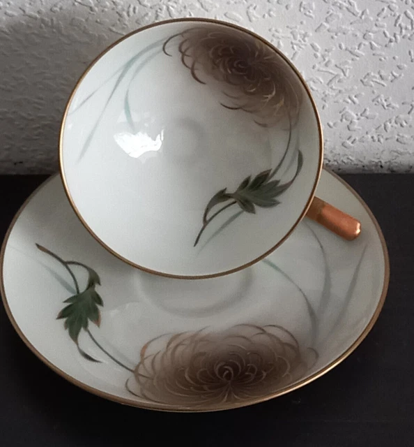 Moccatasse arte. Porcellana Heinrich Selb Chiemsee dipinta a mano Mötsch