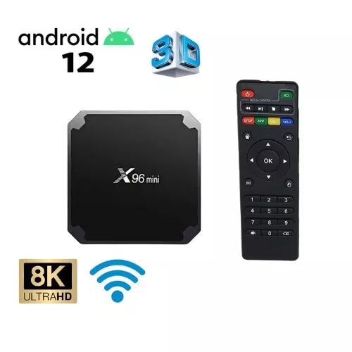 Android Smart TV Box X96 Mini 12.0 WiFi 5G 8K QuadCore Full HD Ram 4GB+64GB Rom