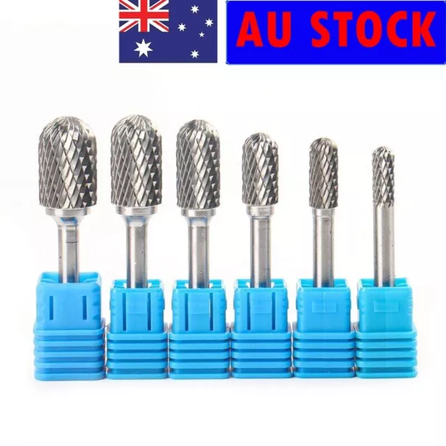 6-16mm Head Tungsten Steel Carbide Rotary Burr Bur Die Grinder Bit Set 6mm Shank