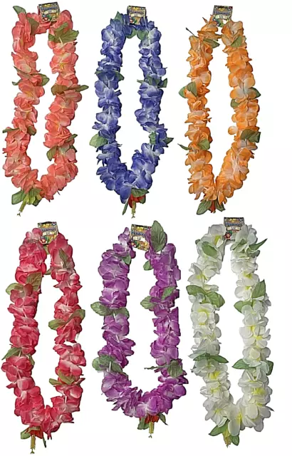 Hawaiian Lei Hula Garland Aloha Fancy Dress Up Beach Party Flower Necklace Prop