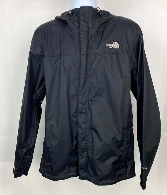 The North Face Nuovo da Uomo Grande Nero Nylon Zip Cappuccio Giacca Impermeabile