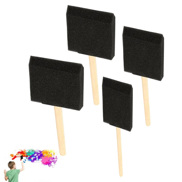 Foam Brushes for Painting Foam Paint Brushes Set of 4 Art Supply Foam