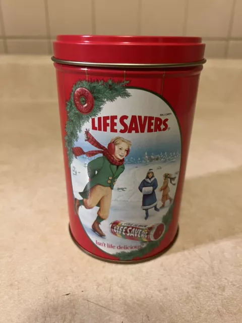 Collectible 1991 Limited Edition Life Savers Holiday Keepsake Tin Container