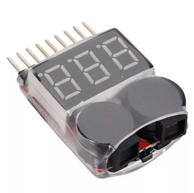 Lipo Alarm Piezo Tester Low Voltage Buzzer Checker Warner Saver Spannung 1-8s 2