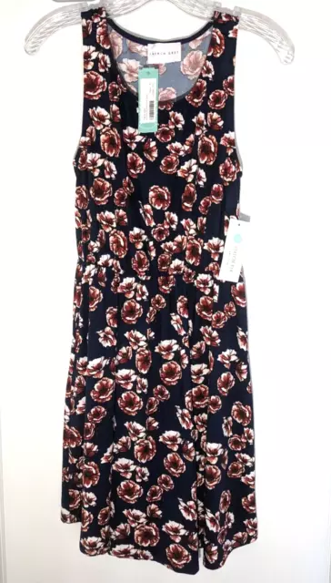 NWT FRENCH GREY Stitch Fix Navy Murphy Brushed Knit Dress 3 4 Roll Tab Sleeves 25.00 PicClick