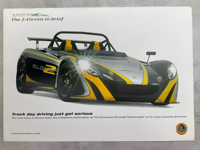 Lotus 2-Eleven UK Market Car Sales Brochure - 2007