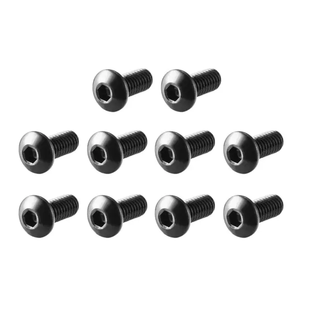 100pcs M2,5x6mm Fitage 10,9 Acier Alliage Ronde Boulon vis hexagonale tête DIN